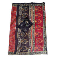 Royal Red Bloom Cotton Saree