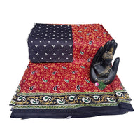 Royal Red Bloom Cotton Saree