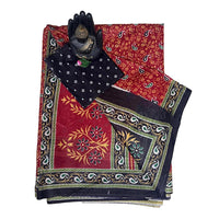 Royal Red Bloom Cotton Saree