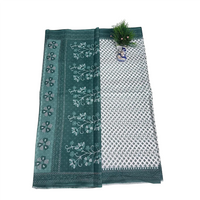 Ocean Blossom Printed Cotton Saree.