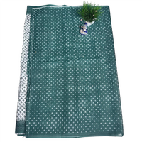 Ocean Blossom Printed Cotton Saree.