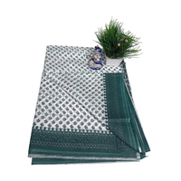Ocean Blossom Printed Cotton Saree.