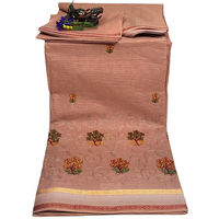 Rangde Maroon Ethinc Cotton Saree.