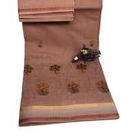 Rangde Maroon Ethinc Cotton Saree.