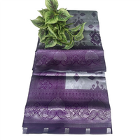 Lilac Bloom Elegance Pttu Saree.