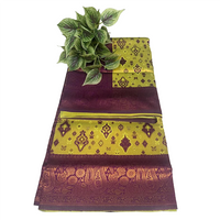 Marigold ikat Royale Saree.