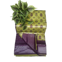 Mint Lavish Floral Pattu Saree
