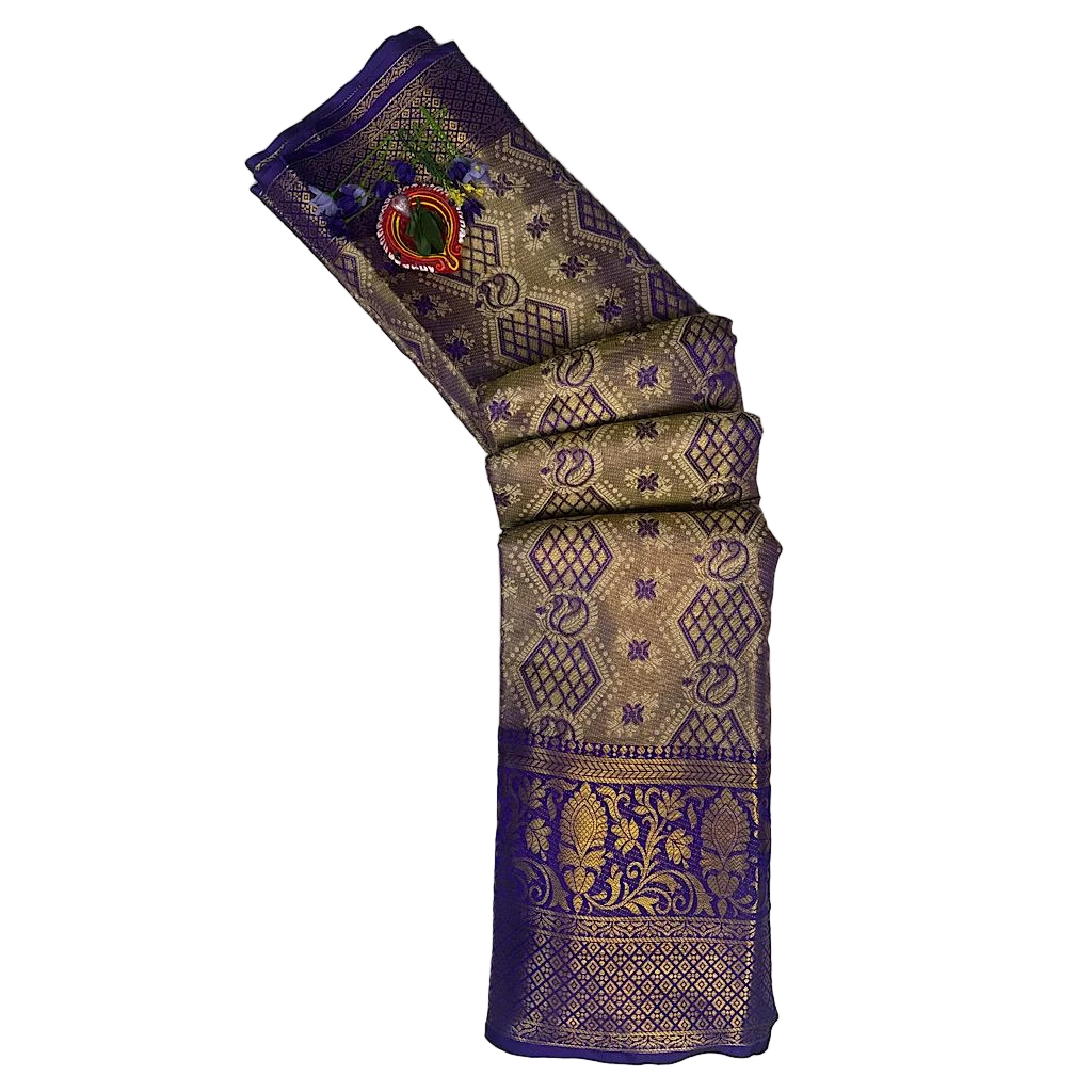 Blue Zariya Pattu Saree