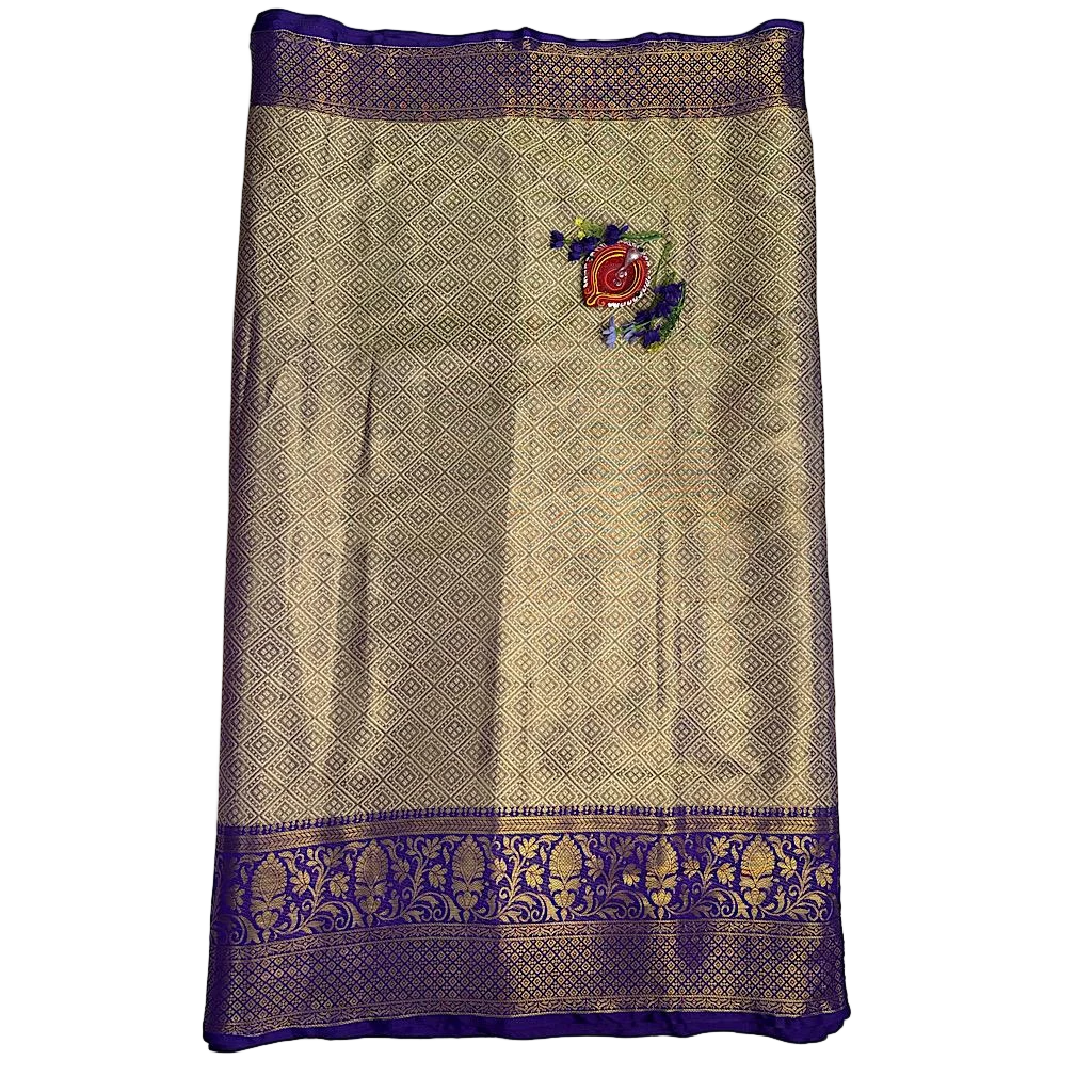 Blue Zariya Pattu Saree
