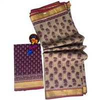 Vintage Kalamkari Border pure cotton saree
