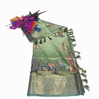 Soft sage green Saree