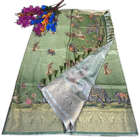 Soft sage green Saree
