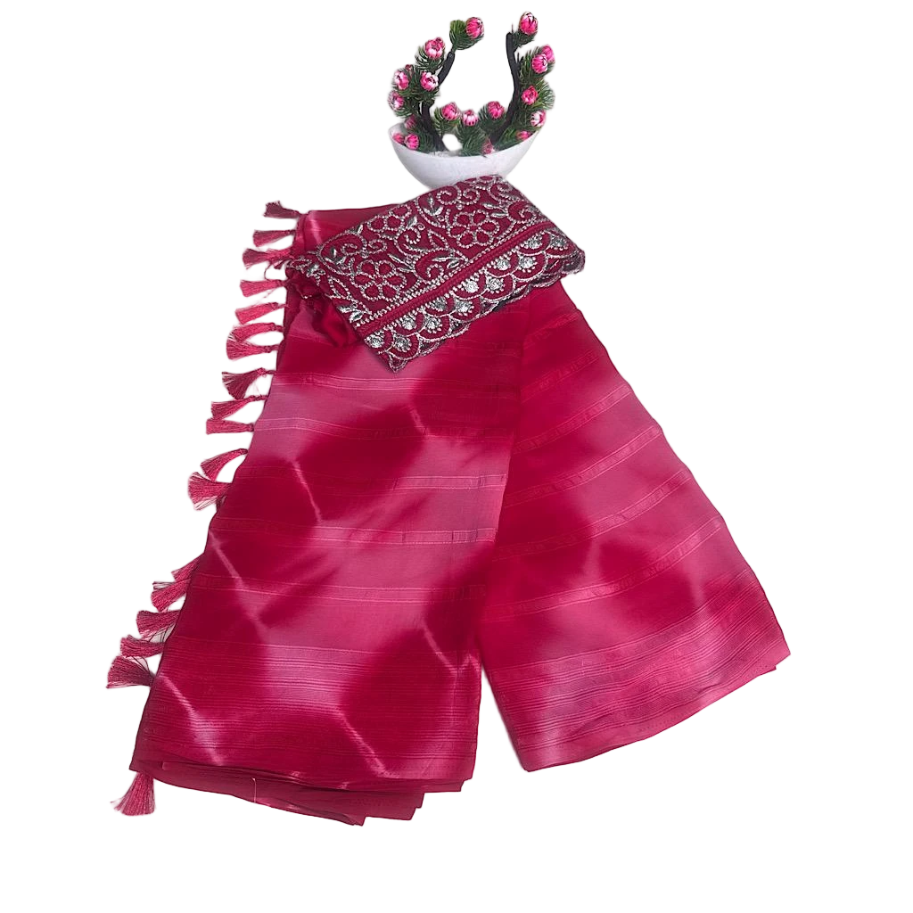 Shibori Dyed Soft Fabric Saree