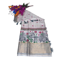 Lotus Printed Saree