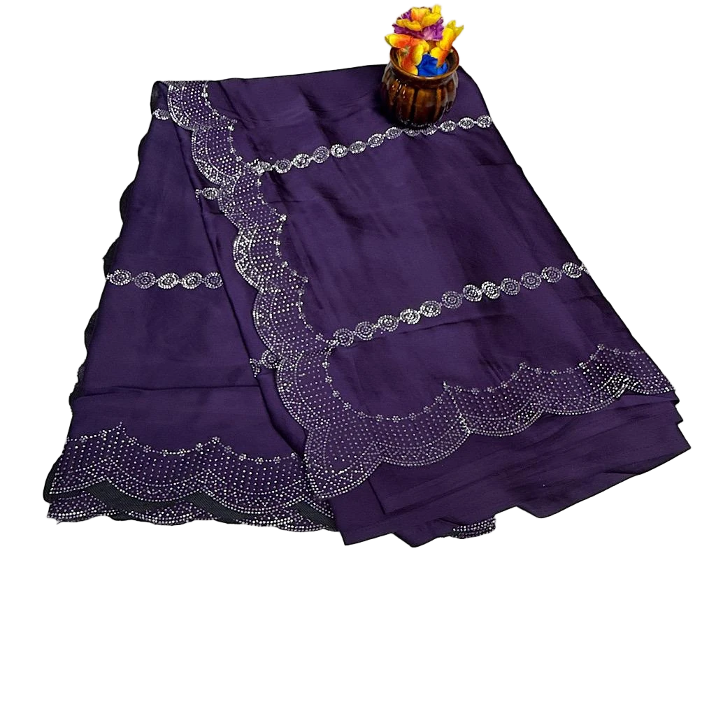 Embellished Stole Saree