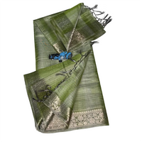 Chanderi Silk Saree with Zari Stripes.