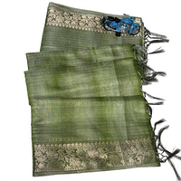 Chanderi Silk Saree with Zari Stripes.