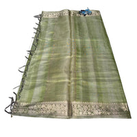 Chanderi Silk Saree with Zari Stripes.