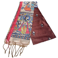 Hand-Painted Madhubani Tussar Silk Saree
