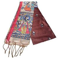 Hand-Painted Madhubani Tussar Silk Saree