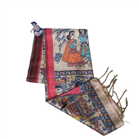 Hand-Painted Madhubani Tussar Silk Saree