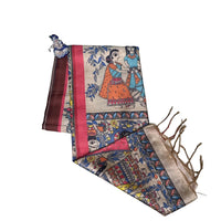 Hand-Painted Madhubani Tussar Silk Saree