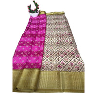Floral Printed Muga Silk Saree
