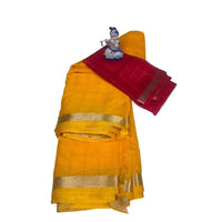 zari checkered pattern Saree