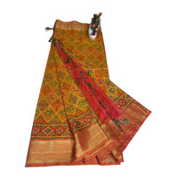 Traditional handwoven silk-cotton saree
