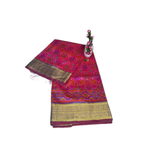 Traditional handwoven silk-cotton saree