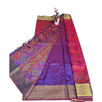 Traditional handwoven silk-cotton saree