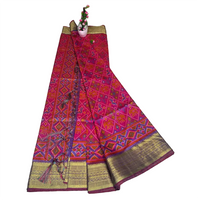 Traditional handwoven silk-cotton saree