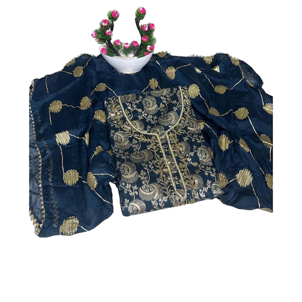 Indigo Royal Panel Dress Material