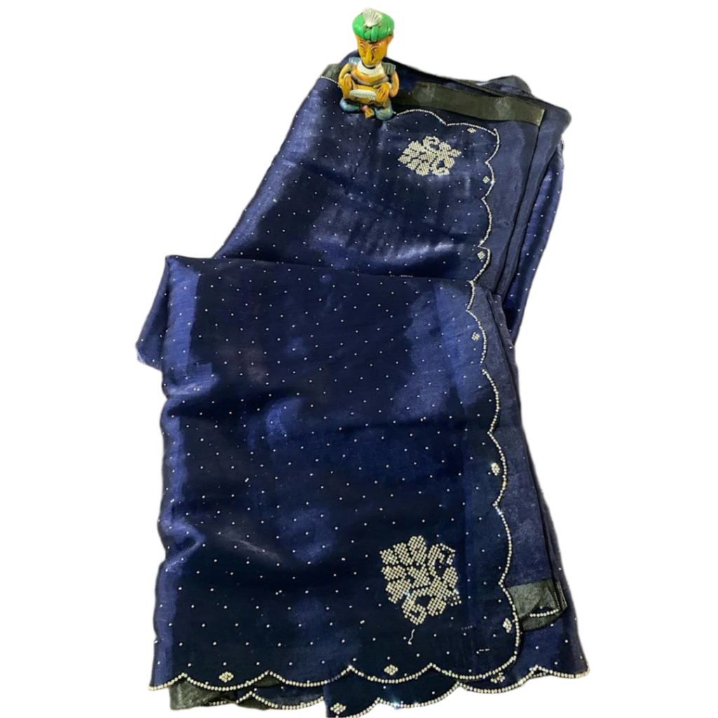 Neela Tara Butti Saree.