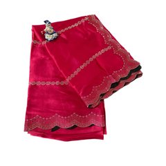 Zarkan Stone Work Border Saree.