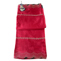 Zarkan Stone Work Border Saree.
