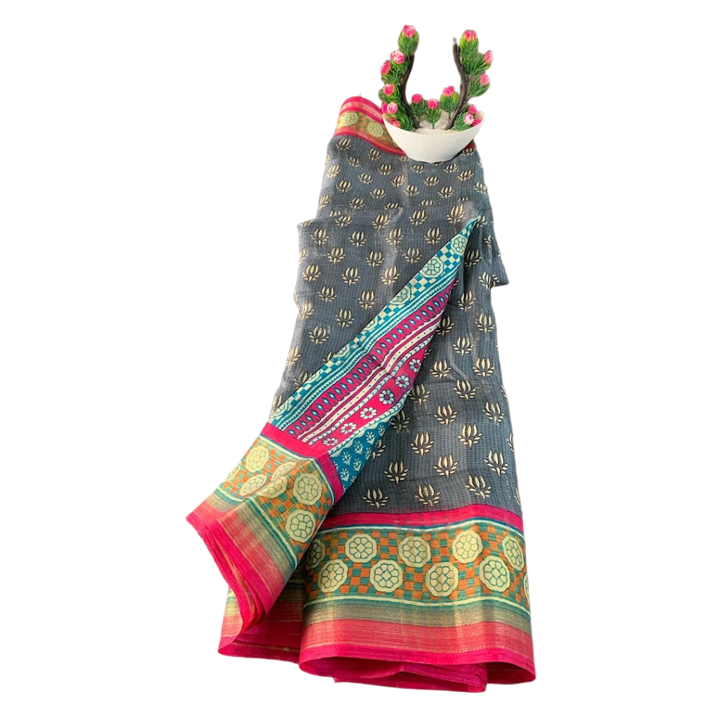 Chanderi silk-cotton blend Saree