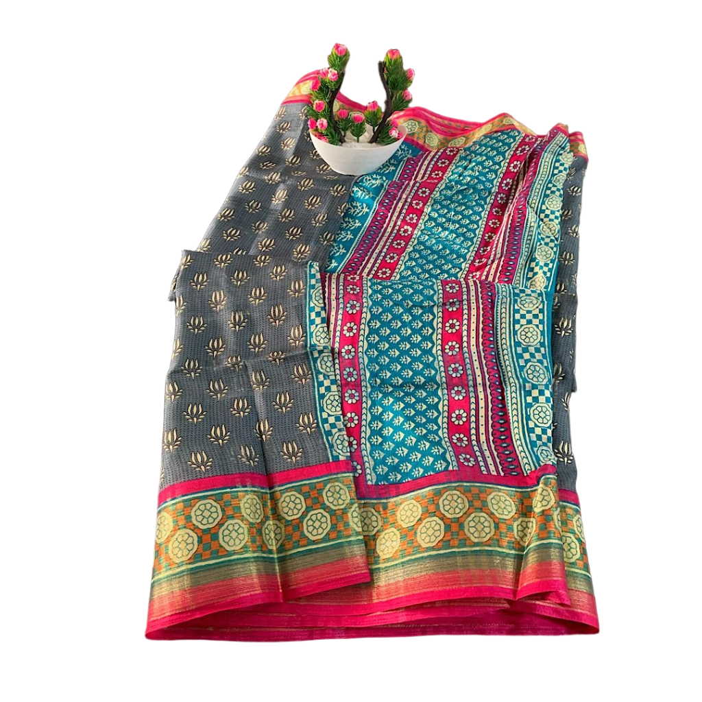 Chanderi silk-cotton blend Saree