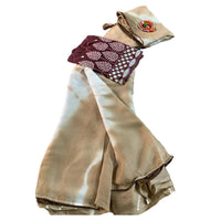 Crush Georgette Leaf Work Saree