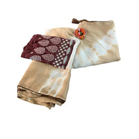 Crush Georgette Leaf Work Saree