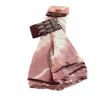 Crush Georgette Leaf Work Saree