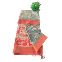 Kalamkari Cotton Silk Saree