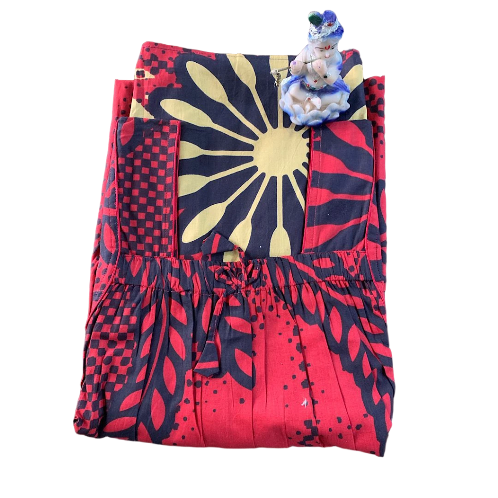 Crimson Bloom Aura Long Nighty