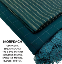 Georgette Sequence Chex Saree