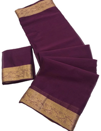 Rajini Amethyst Chiffon Saree