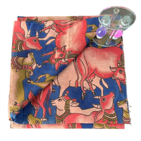 Nandi Kalamkari Unstitched Blouse Piece