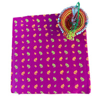 Amethyst Bloom Ethnic Unstitched Blouse Piece