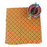 Kesari Leheriya Bloom Unstitched Blouse Piece