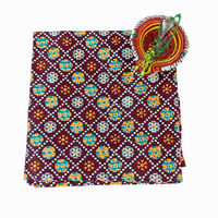 Maroon Mandala Mosaic Unstitched Blouse Piece