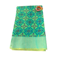 Patola Ikat Geometric Print Saree